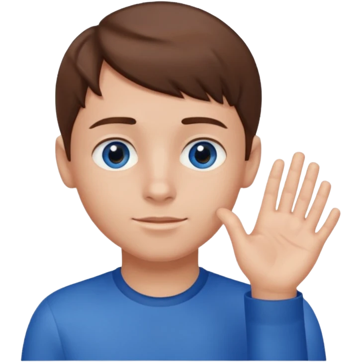 Hii hand + face boy emoji