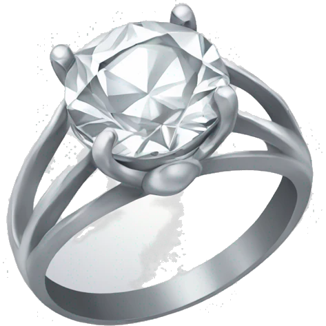 pretty silver diamond ring  emoji