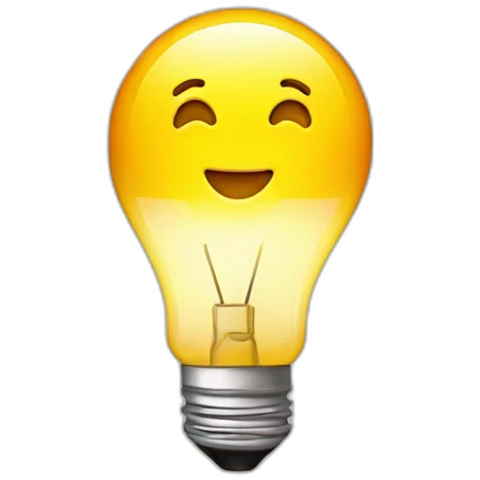 toast smiley with a lightbulb above head emoji