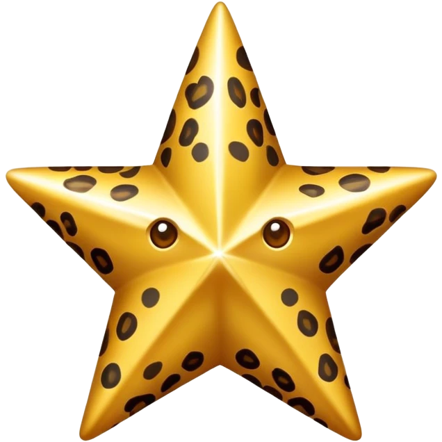 cheetah print star emoji