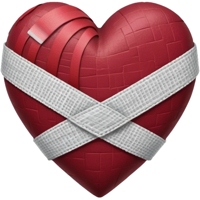 Heart bandaged burgendy emoji
