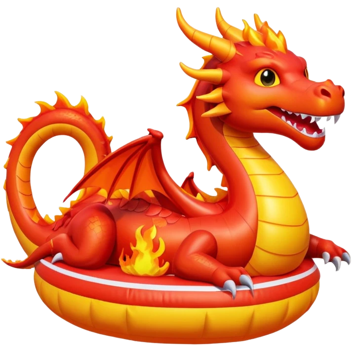 Dragon Float with Fire Design emoji
