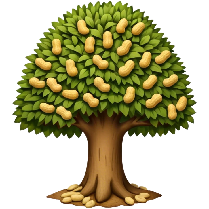 A tree with peanuts emoji