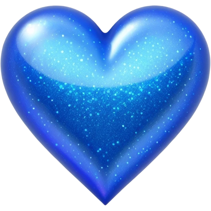 glitter heart with neon blue sparkles emoji