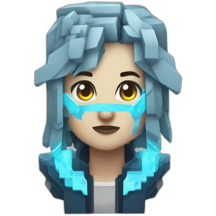 Minecraft Articuno Cyberpunk Head emoji