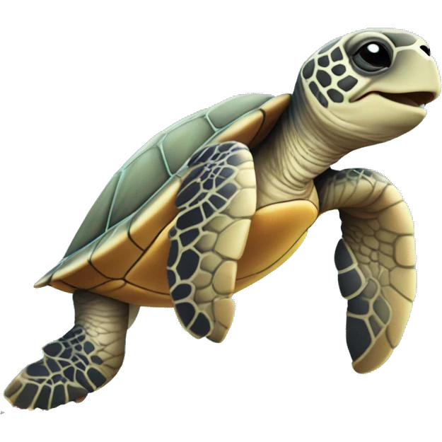 Sea turtle wearing a Hawaiian lei’ emoji