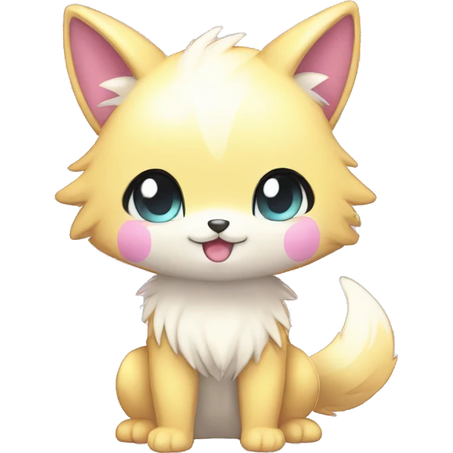 Cute Cool Kawaii Chibi Fur-Sona Pretty Shiny Colorful Sparkly Fakemon Full Body emoji