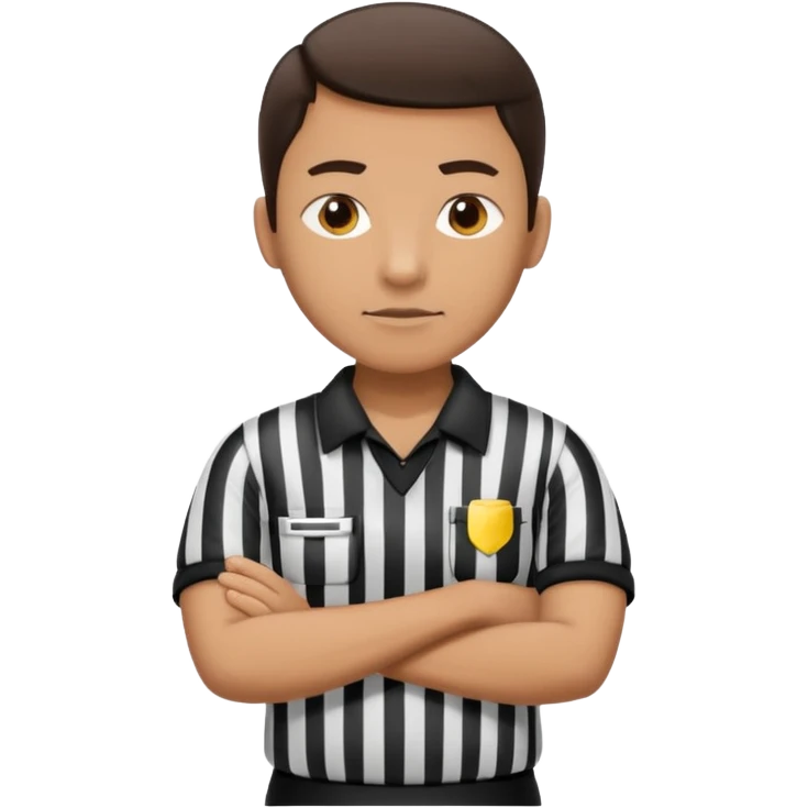 referee with crossed arms up emoji