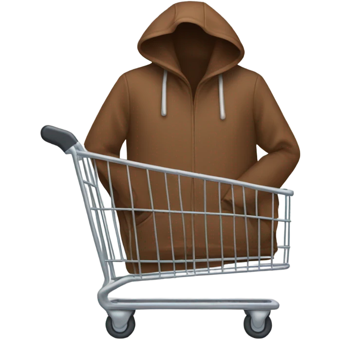 Brown clothes in the cart emoji