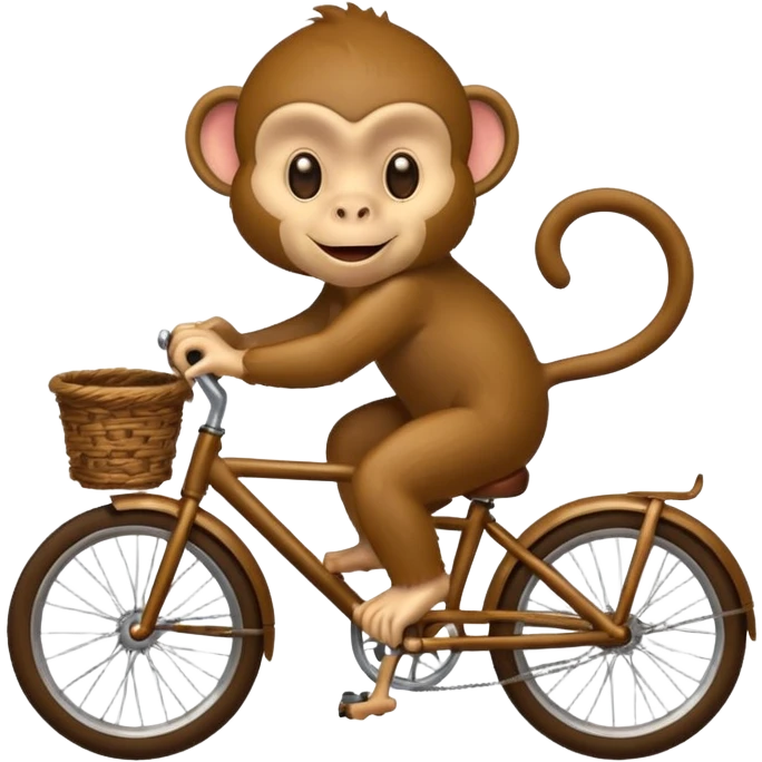 monkey riding a bicycle emoji