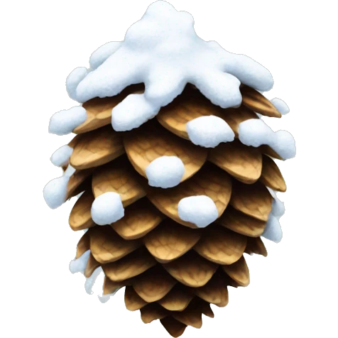 Pinecone with snow on it emoji