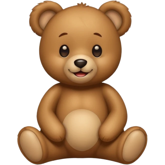 teddy bear with happy face emoji