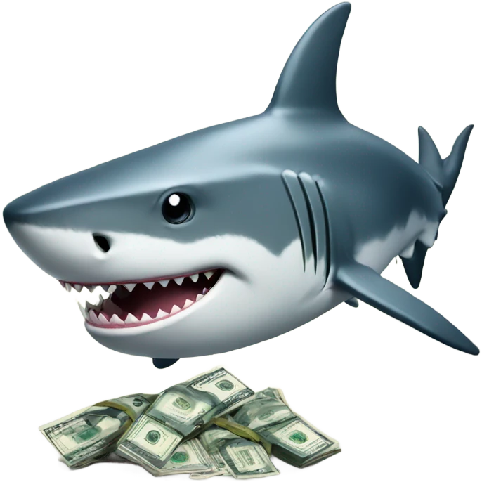 Shark with some money  emoji