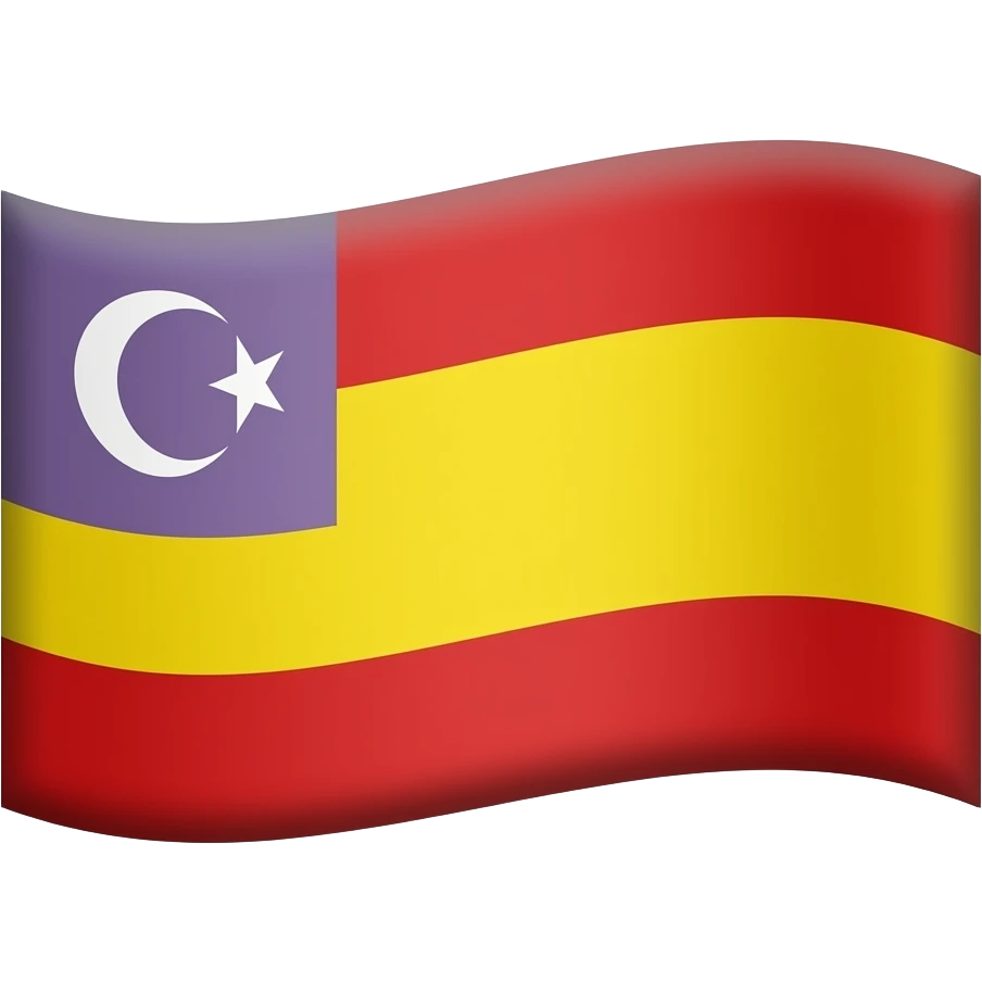 bandera de la republica  1939 lila amarilla y roja emoji