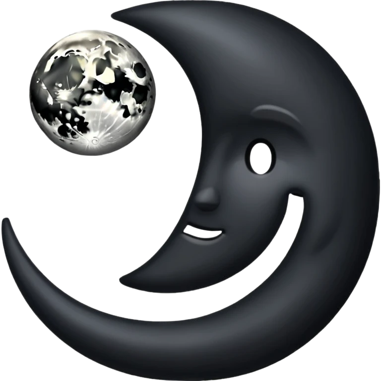 black half moon emoji