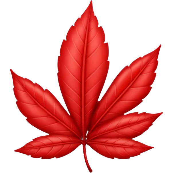red oval leaf  emoji