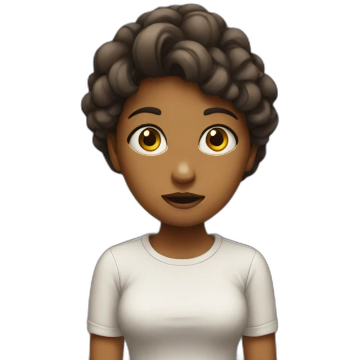 girl with mad mind emoji