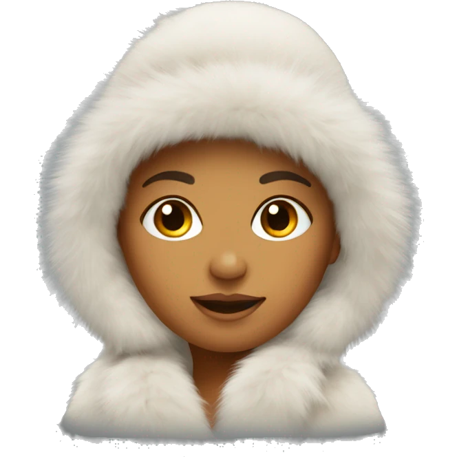 girl in fur hat emoji