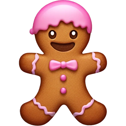 pink ginger bread man  emoji