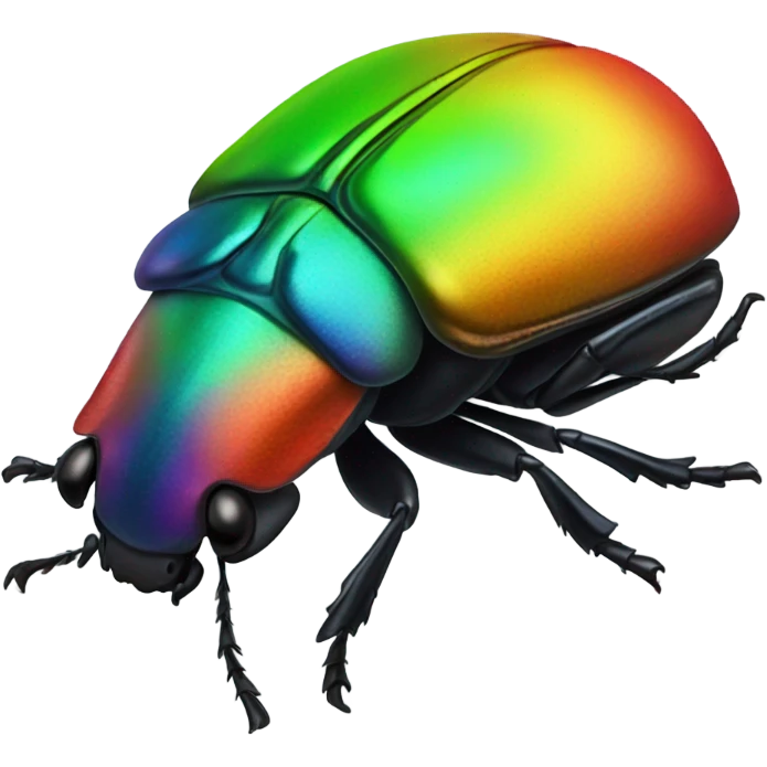 A rainbow scarab beetle emoji