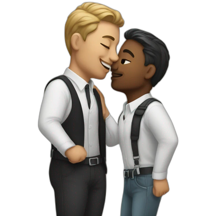 kissing gay man emoji
