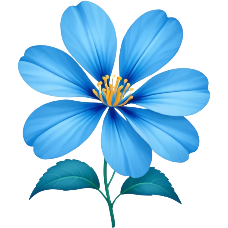 Flor del pensamiento celeste emoji