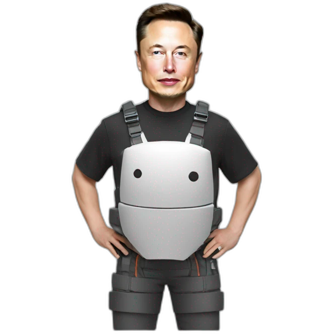 Elon musk with grok emoji