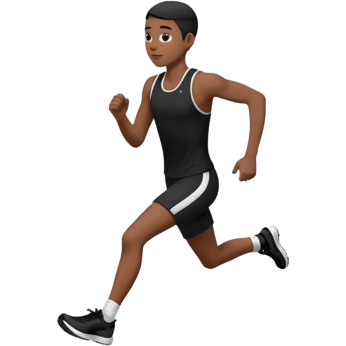 corriendo amperlmanchen estilo negro emoji