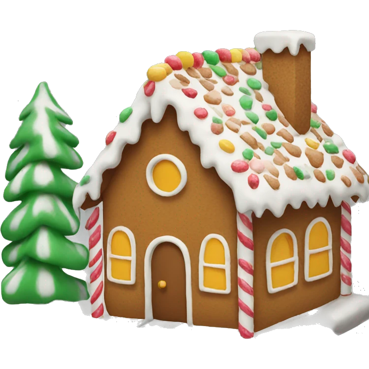 Gingerbread house emoji