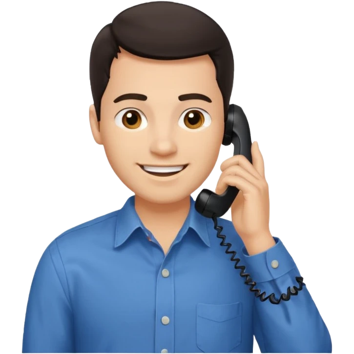 ligth man calling on the phone emoji