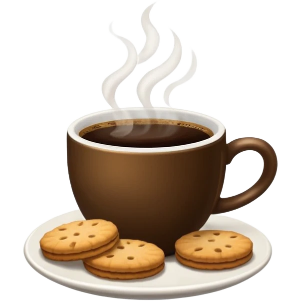 Coffee and biscuits emoji