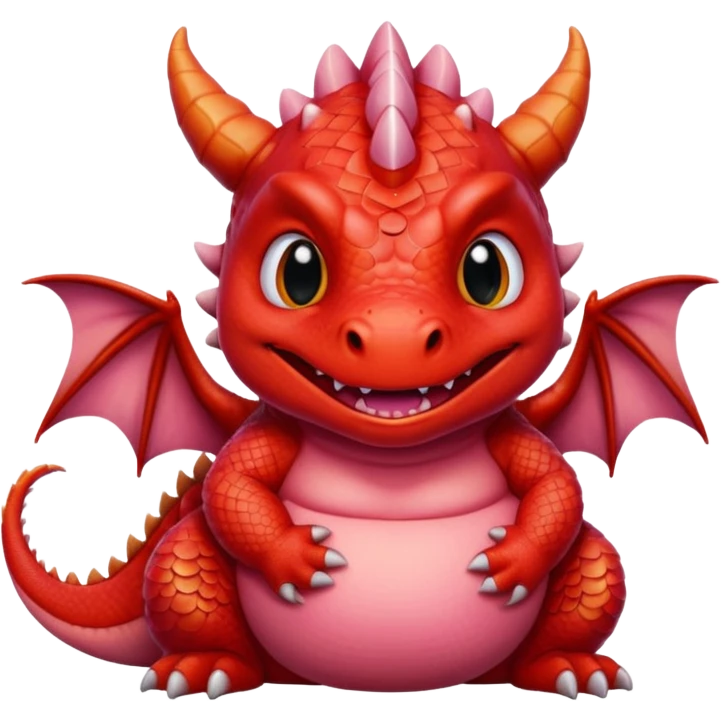 fat baby red dragon emoji