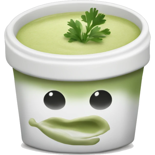white cilantro garlic sauce emoji