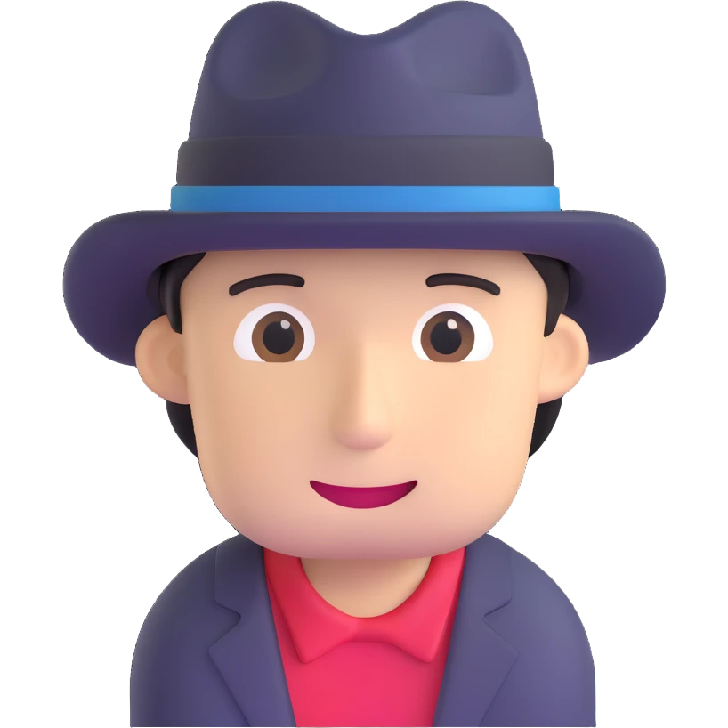 man wearing a hat emoji