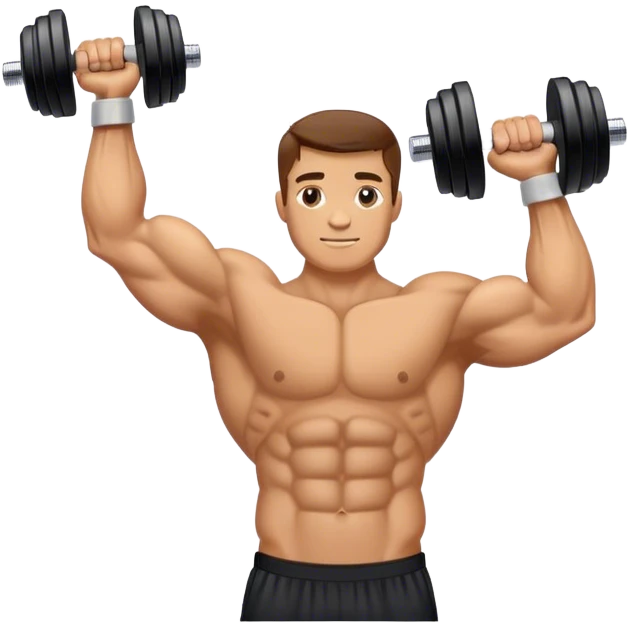 bicep side view holding a dumbbell emoji
