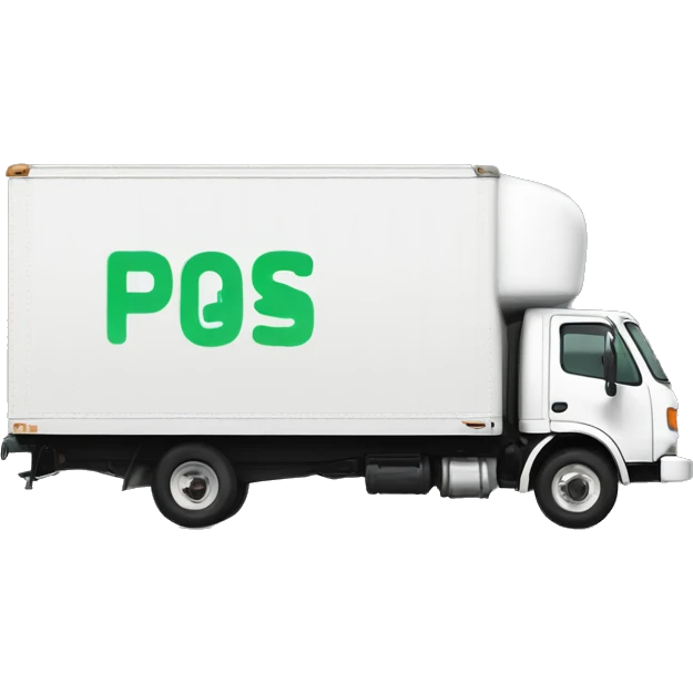 Boxtruck with letters "PGS” on the side emoji