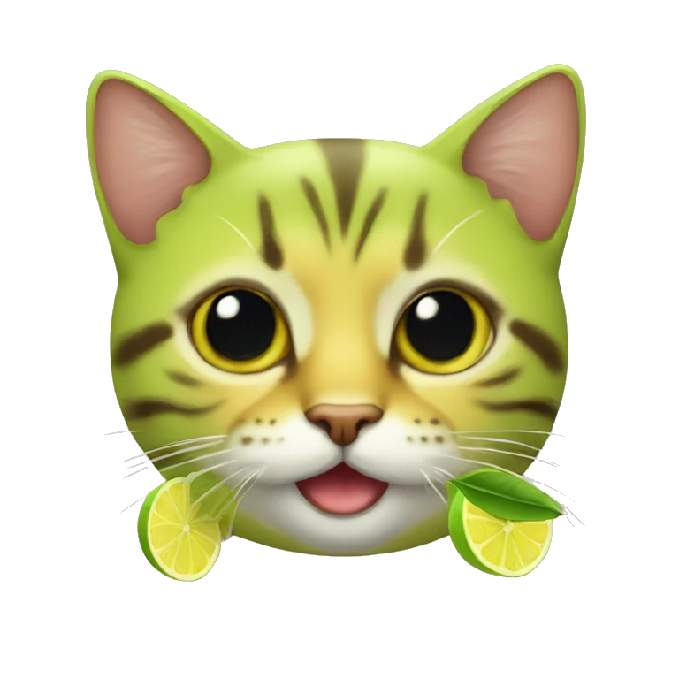 Gatito con disfraz de limón  emoji