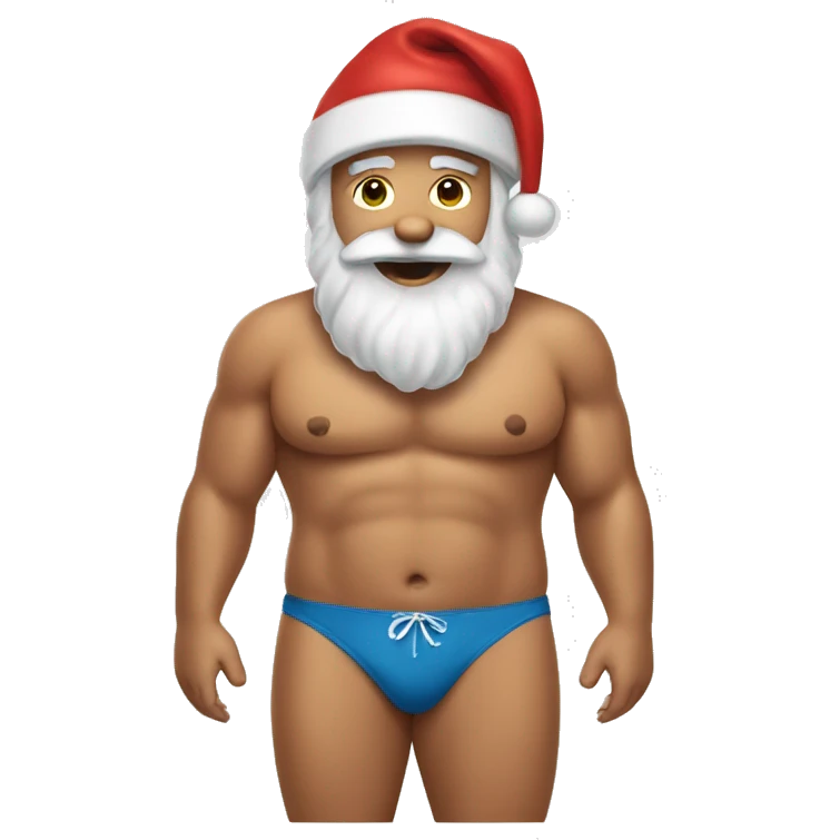 Santa in a bathing suit emoji