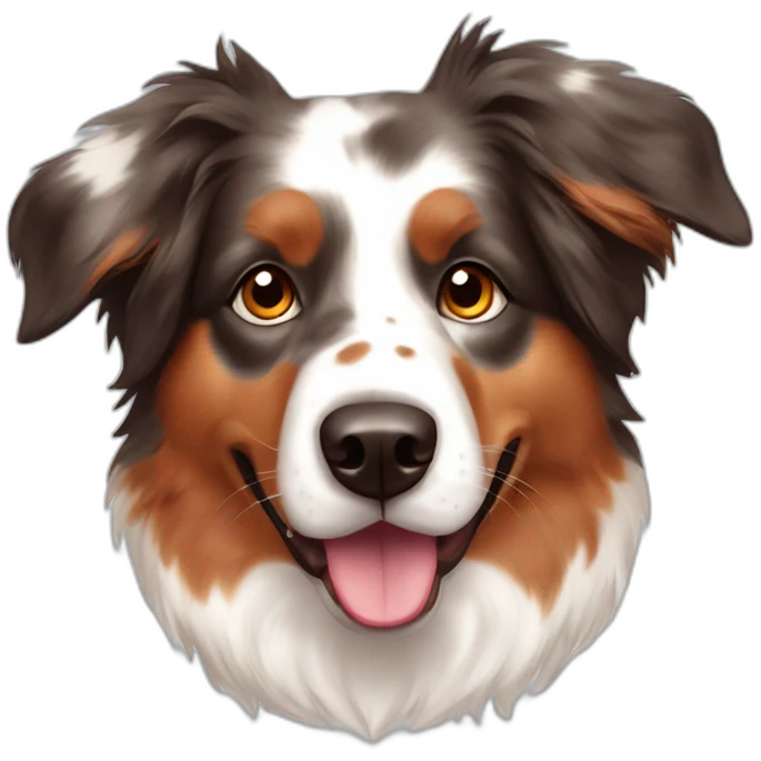 Red merle Australian shepherd emoji