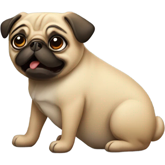 pug pooping emoji
