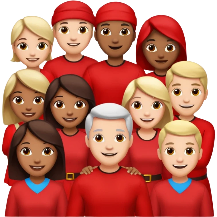 Red group peoples  emoji