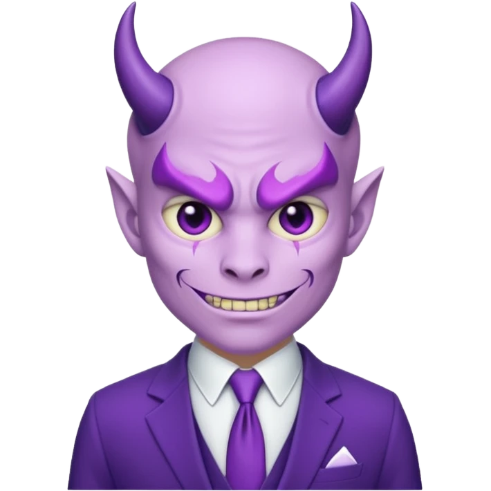 purple devil with suit emoji