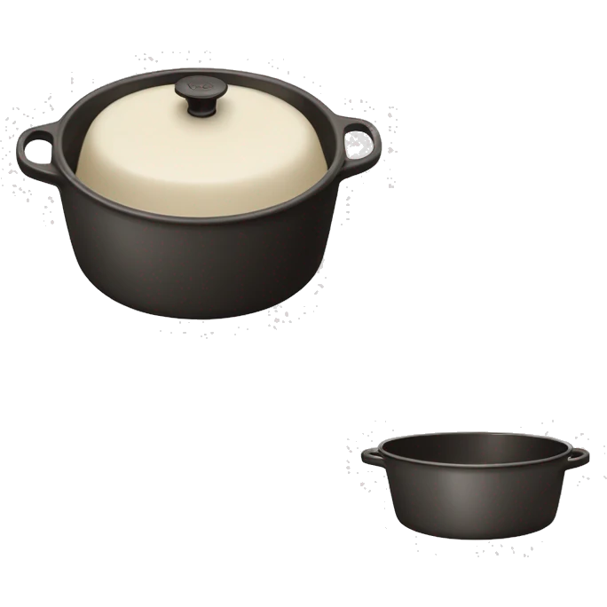 Cream le cruset Dutch oven emoji