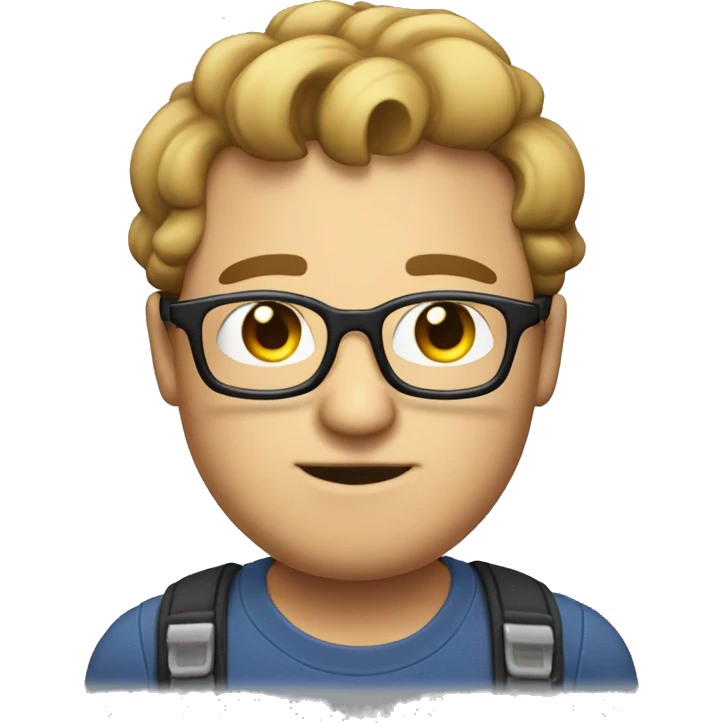 Guy with bob chubby cheeks glasses nerd wearing Tool shirt emoji