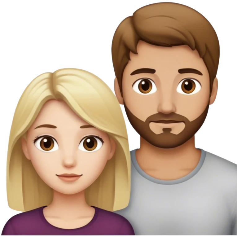 Blonde girl and brown haired guy emoji