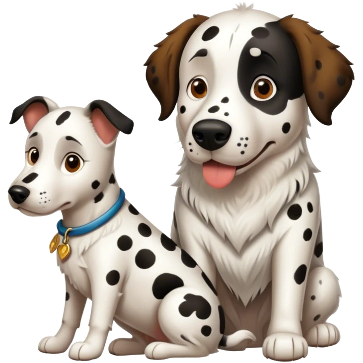 Dalmatian with a Belgium shepherd  emoji