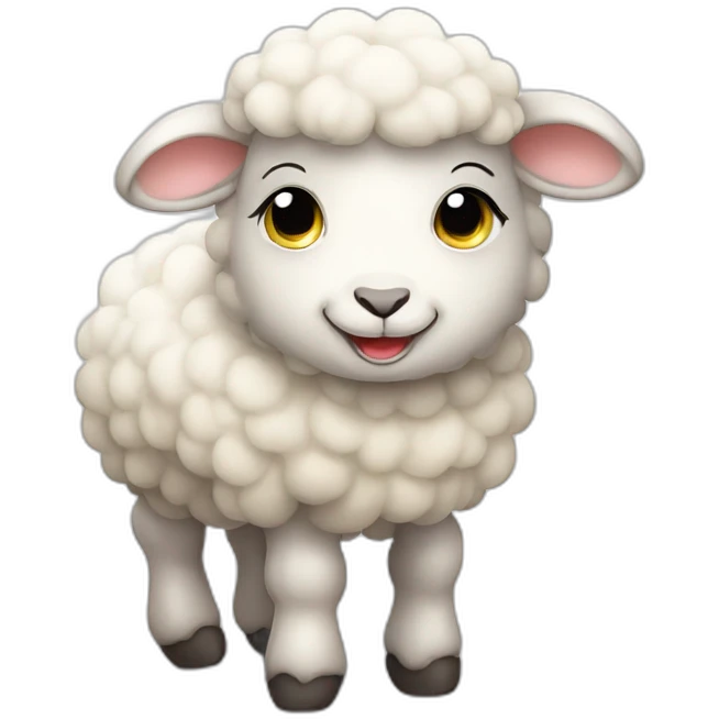 cute happy baby sheep emoji