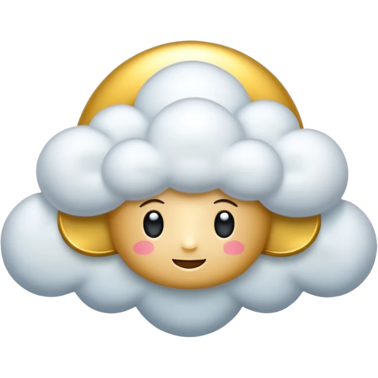 Quiero una nube dorada estilo oriental emoji