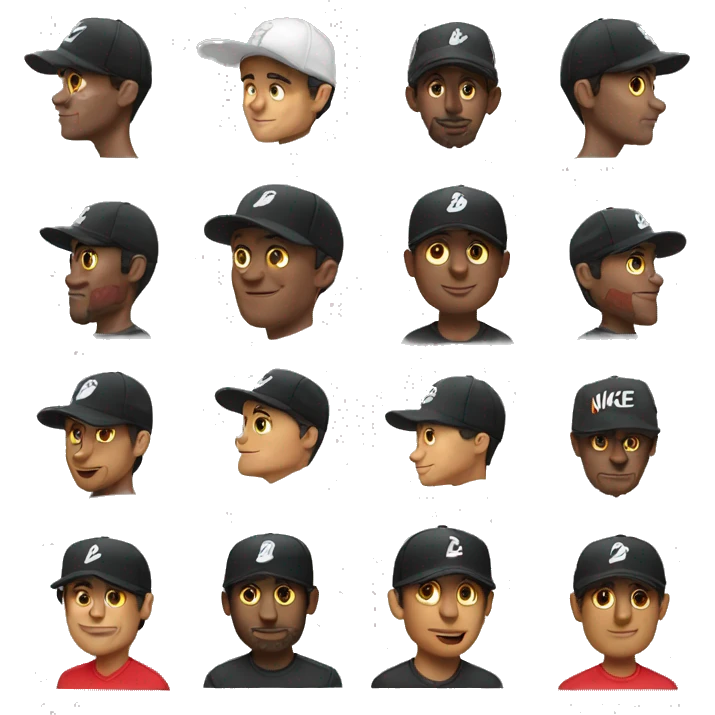 Chico con gorra era de nike emoji