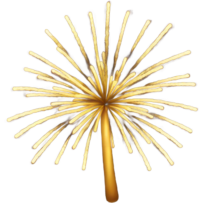 golden fireworks emoji